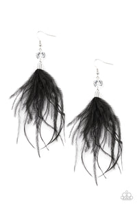 Feathered Flamboyance - Black Paparazzi Accessories