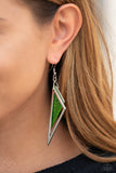 Evolutionary Edge - Green Paparazzi Earrings