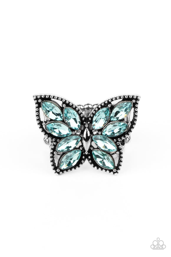 Fluttering Fashionista - Blue Paparazzi Accessoires